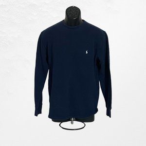 Polo by Ralph Lauren Waffle Thermal Shirt, Solid Blue, (P050623-5)